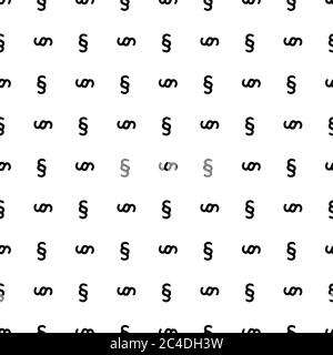 Affiche de section avec motif sans couture. Arrière-plan des repères de paragraphe vectoriels. Code juridique ou thème de la loi. Illustration de Vecteur