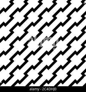 Lignes zigzag noires disposées en diagonale. Motif géométrique sans couture abstrait sur l'arrière-plan. Illustration vectorielle. Illustration de Vecteur