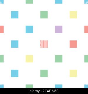 Motif à carrés sans couture dans différentes couleurs. Thème coloré. Papier peint vectoriel plat Sipmle Illustration de Vecteur