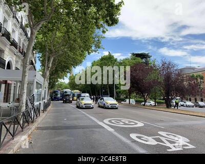 Madrid, Espagne. 26 juin 2020. Manifestations de chauffeurs de bus dans le centre de Madrid, vendredi 2020 juin crédit: CORDONE PRESS/Alay Live News Banque D'Images