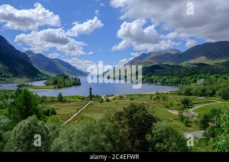 Glenfinnan Monument Loch Shiel Highland Ecosse Banque D'Images