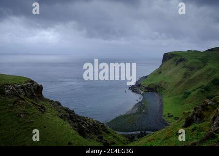 Lealt Waterfall Point De Vue Ile De Skye Highlands Ecosse Banque D'Images