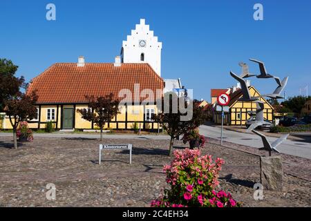 Klostertorvet (place de l'église), Saeby, Jutland, Danemark, Europe Banque D'Images