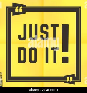 Indiquez la place de la motivation. Citation inspirante. Bulle de texte. Faites-le. Illustration vectorielle. Illustration de Vecteur