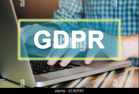 Règlement général sur la protection des données (PIBR) concept. Banque D'Images