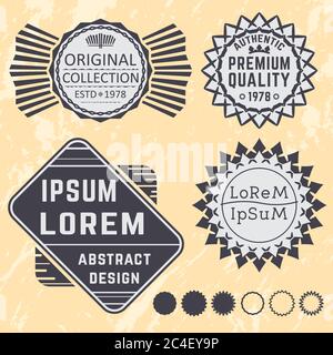 Ensemble d'insignes, de timbres ou de logotypes millésimés. Illustration vectorielle. Illustration de Vecteur