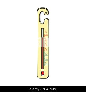 Thermomètre de dessin animé. Illustration vectorielle. Illustration de Vecteur