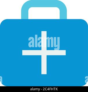 icône de trousse de premiers soins sur fond blanc, illustration vectorielle plate Illustration de Vecteur