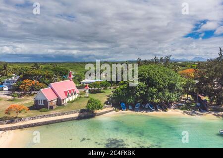 Notre Dame Auxiliatrice église de Cap Malheureux. L'Ile Maurice Banque D'Images