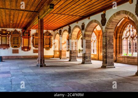 Cloître de la Minster de Bâle, Bâle, Suisse Banque D'Images