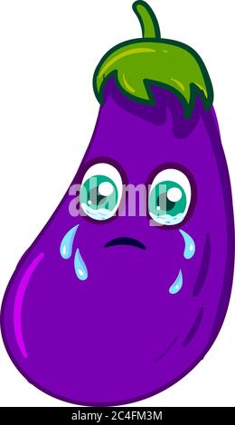 Aubergine, illustration, vecteur sur fond blanc Illustration de Vecteur