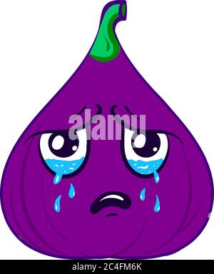 Pleurs de la fig., illustration, vecteur sur fond blanc Illustration de Vecteur