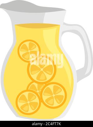 Jus de limonade, illustration, vecteur sur fond blanc Illustration de Vecteur