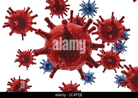 Concept graphique du virus corona qui est devenu une pandémie en 2020 Banque D'Images