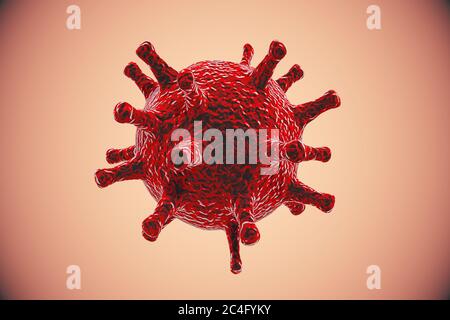 Concept graphique du virus corona qui est devenu une pandémie en 2020 Banque D'Images
