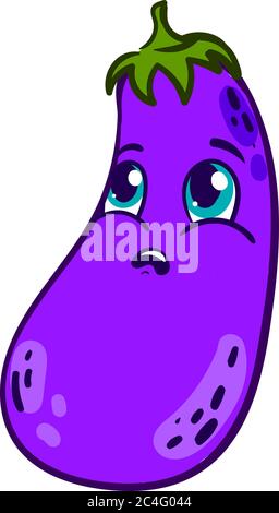 Aubergine effeurie, illustration, vecteur sur fond blanc Illustration de Vecteur