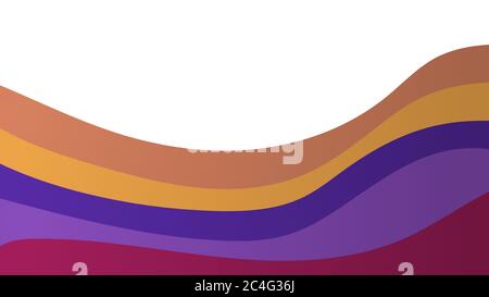 Arrière-plan abstrait et coloré des ondes de couleur. Modèle pour circulaire, couverture ou bannière Illustration de Vecteur