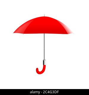 L'icône parapluie rouge Banque D'Images