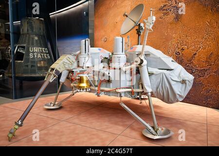 L'article de test de la célèbre Lander Viking Mars, qui a été utilisé sur Terre pour simuler son comportement et pour tester ses réponses aux commandes radio. Banque D'Images