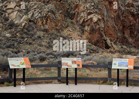 Pétroglyphes, Parowan Gap, Iron County, Utah, États-Unis Banque D'Images