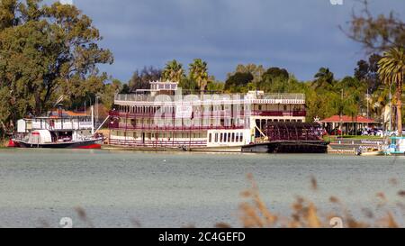 Le bateau Murray Princess a amarré sur la rive de Renmark dans le Riverland South Australia le 21 juin 2020 Banque D'Images