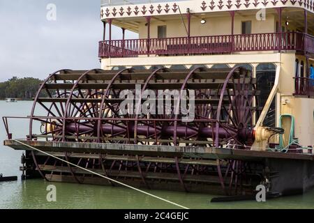 La paddle arrière du bateau Murray Princess House a amarré sur la côte de Renmark dans le Riverland South Australia le 21 juin 2020 Banque D'Images