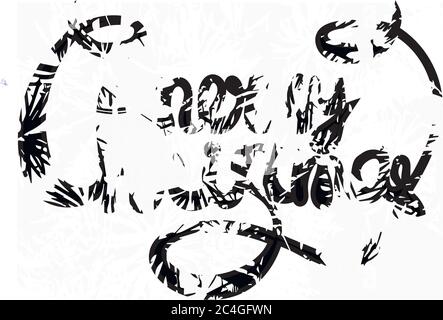 Joyeux Noël texte vector lettres calligraphiées design card modèle. Typographie créative pour cadeau de Vœux de l'affiche. Illustration de Vecteur