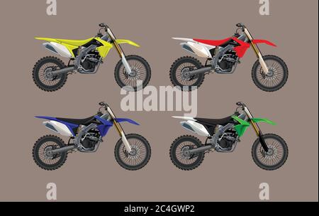 Moto sport moto technic dessin. vector icon Illustration de Vecteur