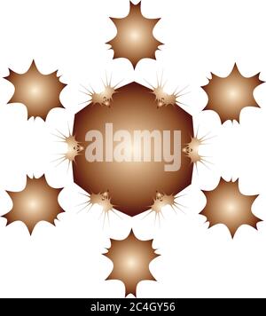 Formes colorées de l'objet dans divers modèles abstraits. Illustration vectorielle sur fond blanc. Illustration de Vecteur