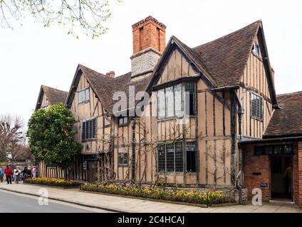 Le bâtiment Croft de Hall est la propriété de la fille de Shakespeare, Susanna Hall, et de son mari, le Dr John Hall. Stratford-upon-Avon, Warwickshire, Royaume-Uni Banque D'Images