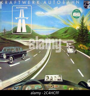 Kraftwerk Autobahn 12'' Vinyl LP - couverture Vintage Banque D'Images
