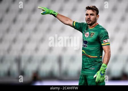 Turin, Italie - 26 juin 2020 : Gabriel des US Lecce gestes pendant la série UN match de football entre Juventus FC et US Lecce. Juventus FC a remporté 4-0 victoires sur US Lecce. Crédit: Nicolò Campo/Alay Live News Banque D'Images