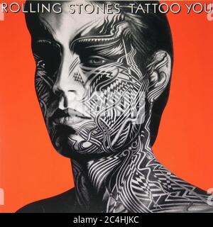 Rolling Stones Tattoo You USA 12'' Vinyl LP - couverture Vintage Record Banque D'Images