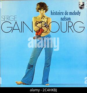 SERGE GAINSBOURG HISTOIRE DE MELODY NELSON COUVERTURE 12'' LP VINYLE - COUVERTURE DE DISQUE VINTAGE 01 Banque D'Images