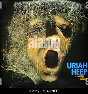 Uriah Heep très' eavy très' Umble Bronze 12'' LP Vinyl - Vintage Record Cover Banque D'Images