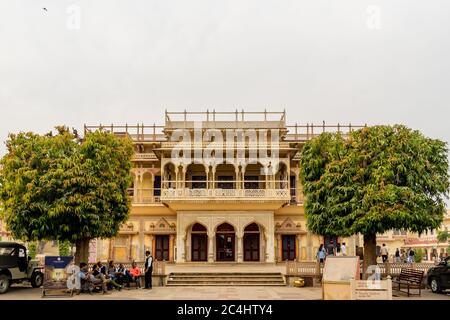 Jaipur, Rajasthan, Inde; Feb, 2020 : architecture du palais de la ville, Jaipur, Rajasthan, Inde Banque D'Images