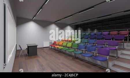 Salle de conférence dans différentes conditions d'éclairage Banque D'Images