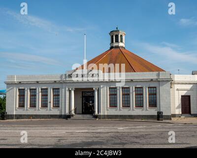 La salle de bal Beach, un bâtiment art déco situé sur le front de mer d'Aberdeen, en Écosse. Construit en 1926, c'est un bâtiment classé de catégorie B. Banque D'Images