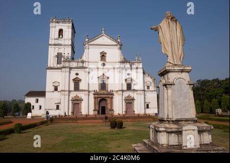 La S Catedral de Santa Catarina à Velha Goa, (Old Goa), Inde. Banque D'Images