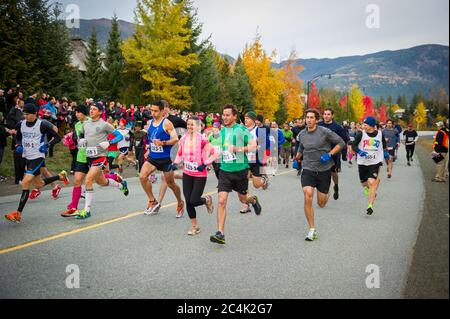 Whistler, C.-B., Canada : Whistler 50 et Ultra Marathon – photo Banque D'Images