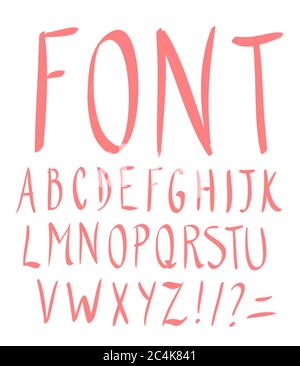 Alphabet dessiné à la main. Illustration vectorielle. Illustration de Vecteur