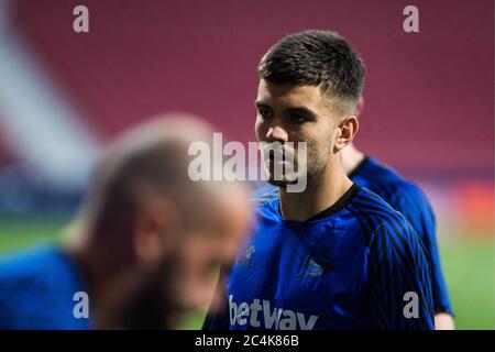 Madrid, Espagne. 27 juin 2020. PENDANT LE MATCH ATLÉTICO DE MADRID CONTRE ALVES AU STADE WANDA METROPOLITANO. SAMEDI, 27JUNE 2020 crédit: CORDONE PRESSE/Alay Live News Banque D'Images