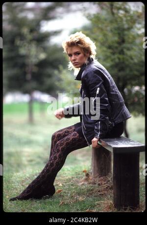 Kim Wilde au Regent's Park, St John's Wood en 1984 Banque D'Images