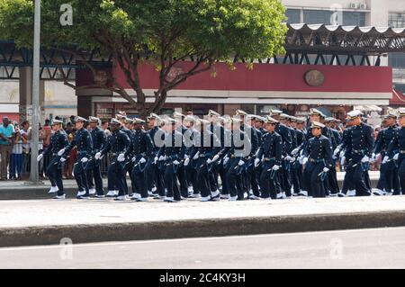 Rio de Janeiro, Brésil - 7 septembre 2018 : défilé civil militaire célébrant l'indépendance du Brésil. Banque D'Images