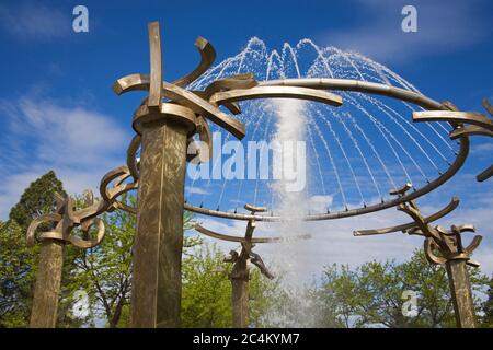 Riverfront Park Fontaine, Spokane, Washington State, USA Banque D'Images