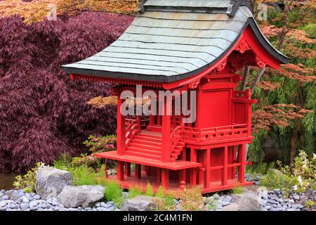 Jardin japonais à point Defiance Park, Tacoma, État de Washington, États-Unis Banque D'Images