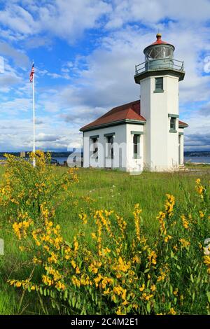 Phare de point Wilson,Vashon Island,Tacoma,Washington State,USA Banque D'Images