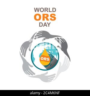 Illustration vectorielle de l'affiche ou de la bannière de la journée ORS mondiale Illustration de Vecteur