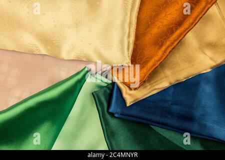 Industrie textile, divers types de toile. Texture textile Banque D'Images