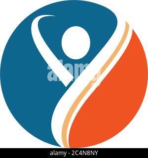 Modèle de logo sain vie vecteur icône illustration design Illustration de Vecteur